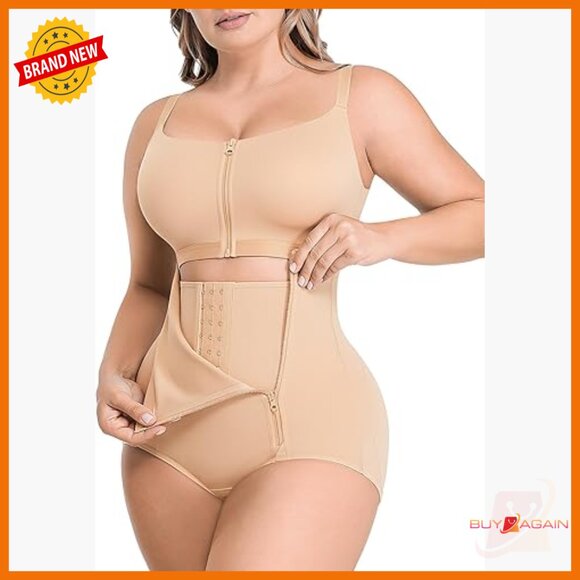 High Compression Shapewear Bodysuit Tummy Control Waist Trainer Large